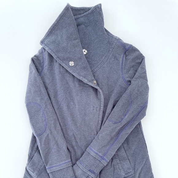 lululemon Gratitude Wrap Heathered Inkwell Snap Jacket - Picture 1 of 2